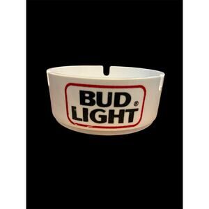 Bud Light Anheuser Busch Melamine White Ashtray